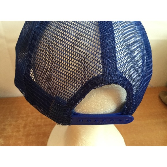 Pepsi Hat Vintage Truckers Cap Otto Mesh Adjustable Blue Logo One Size Snapback - Picture 5 of 9